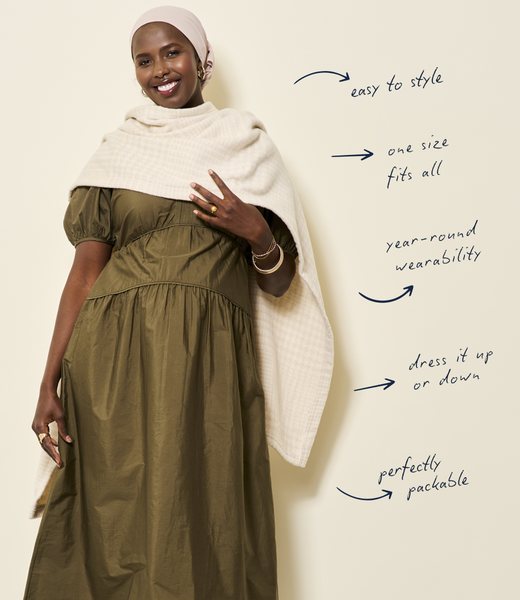 Katama Plaid Oatmeal Shawl