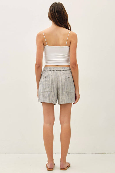Linen Blend Slate Shorts