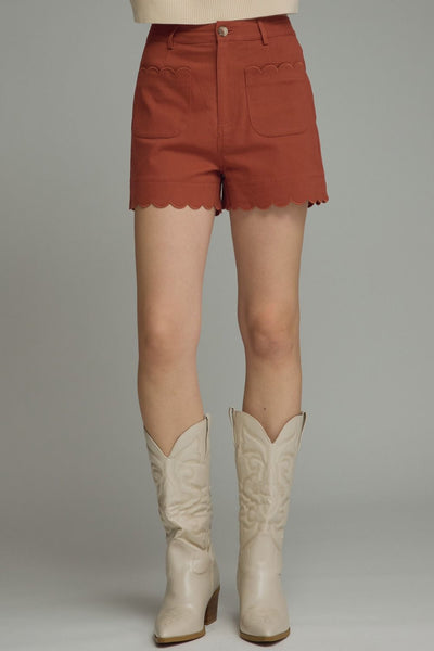 Brick Scalloped Shorts