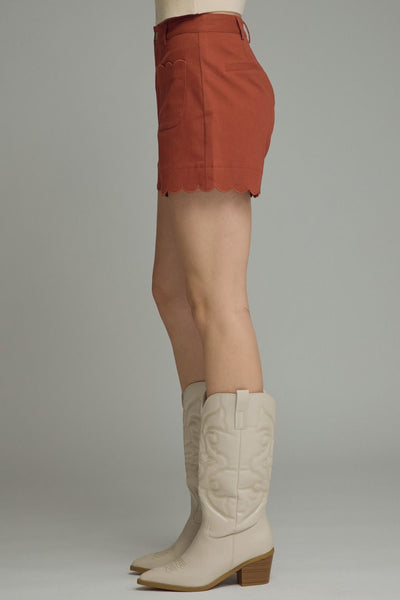 Brick Scalloped Shorts