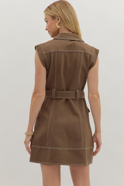 Brown Mini Dress