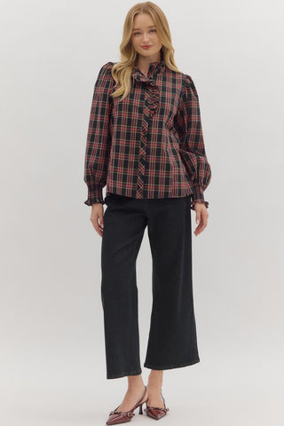 Margie Tartan Blouse