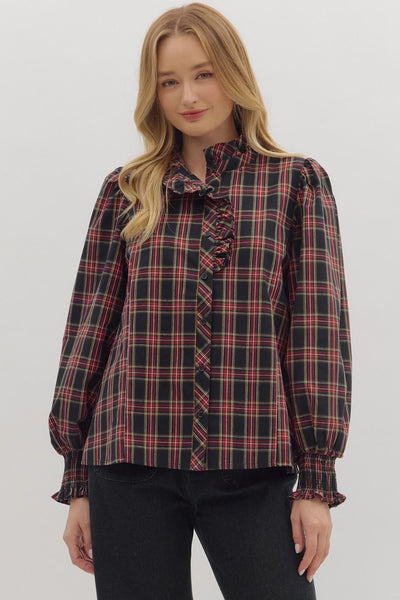 Margie Tartan Blouse