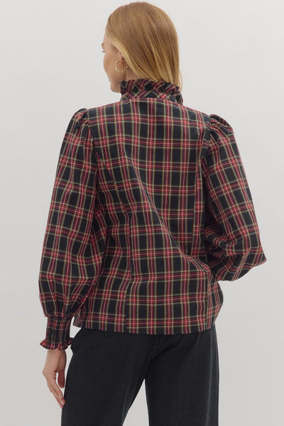 Margie Tartan Blouse