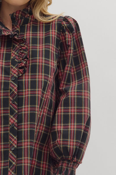Margie Tartan Blouse