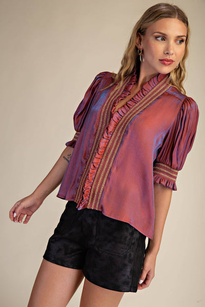 Miriam Blouse in Rust