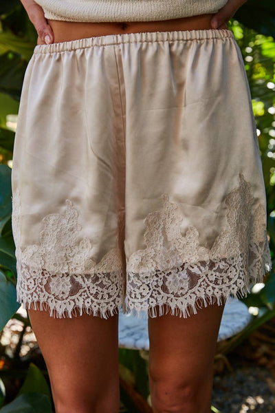 CeCe Satin Shorts in Pearl Arriving Monday