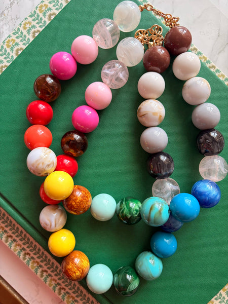 Rainbow Bauble Bead Necklace
