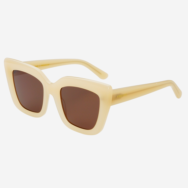 Portofino Oversized Cat Eye Sunglasses: Tan