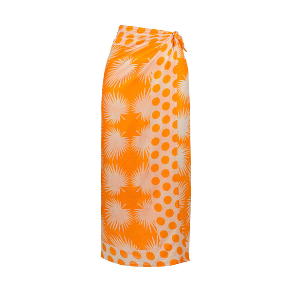 Sunshine Tienda Gold Palm Geo with Gold Dot Sarong