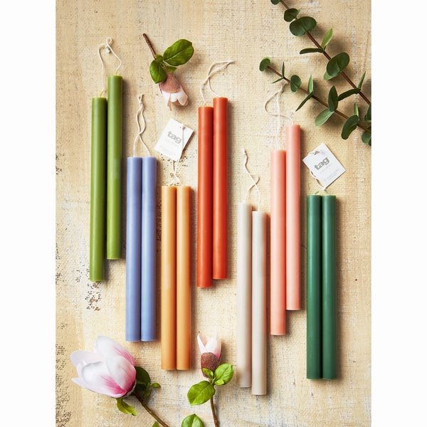 10 In Straight Taper Candle Set of 2 Ivory
