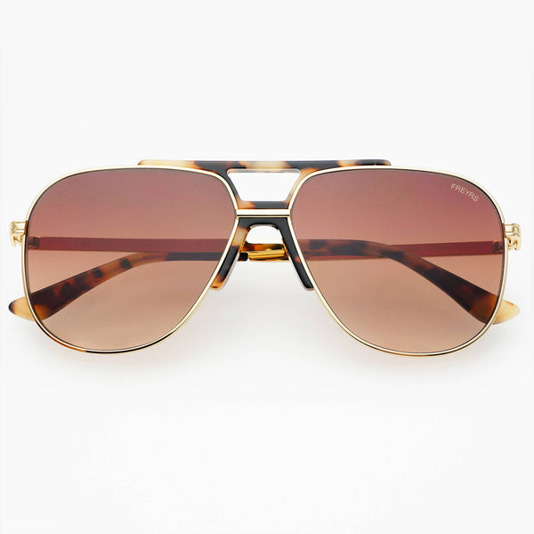 Logan Aviator Sunglasses: Tortoise / Brown