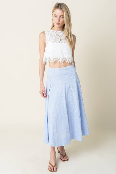 Noa Flowy Stripe Maxi Skirt