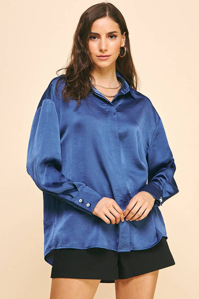 Midnight Blue Blouse