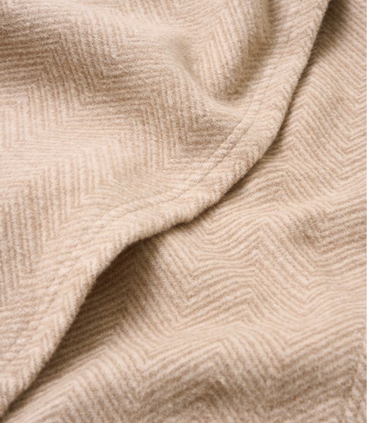 Bayside Herringbone Shawl - Wheat