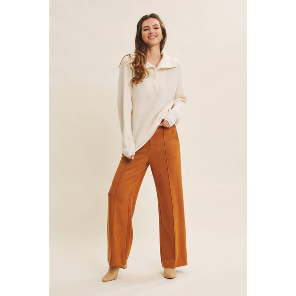 Caramel Faux Suede Pants
