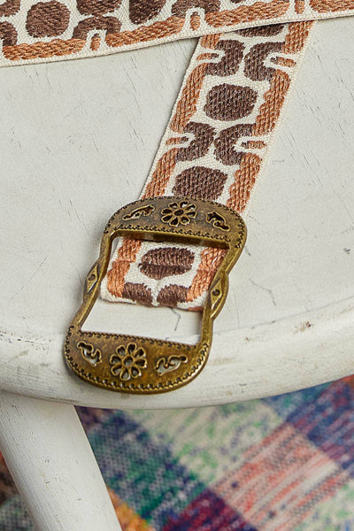 Vintage Geo Brown Belt