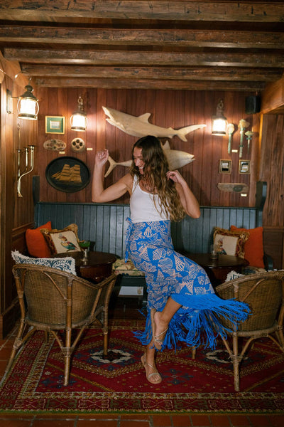 Sunshine Tienda Mermaid Ruby Fringe Sarong