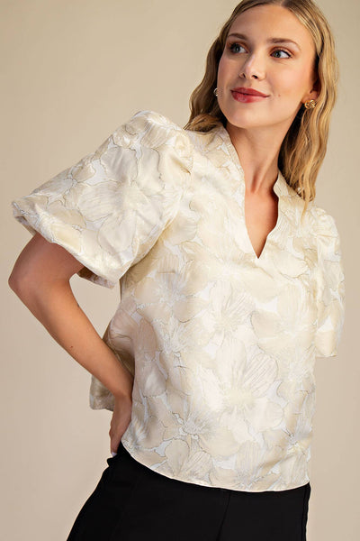 Gilded Garden Top in Champagne