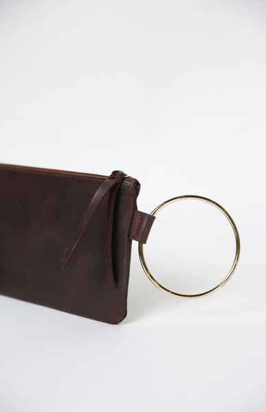 ABLE Fozi Wristlet in Chocolate Brown