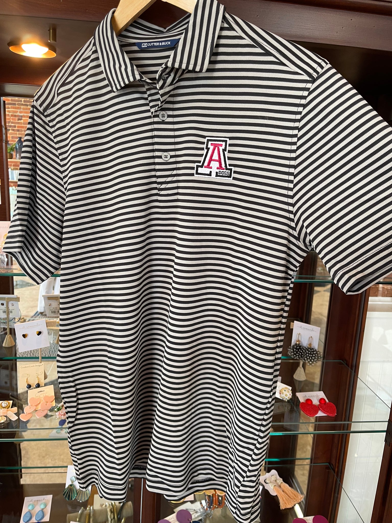 Cutter & Buck Andalusia Black Stripe Polo