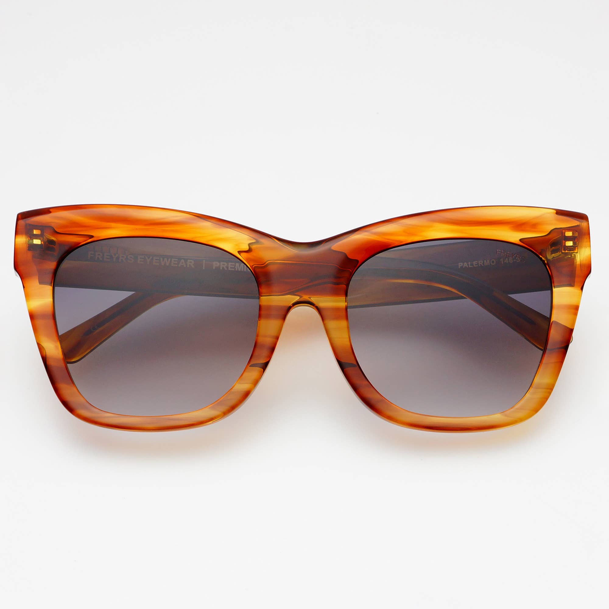 Palermo Acetate Oversized Cat Eye Sunglasses: Brown
