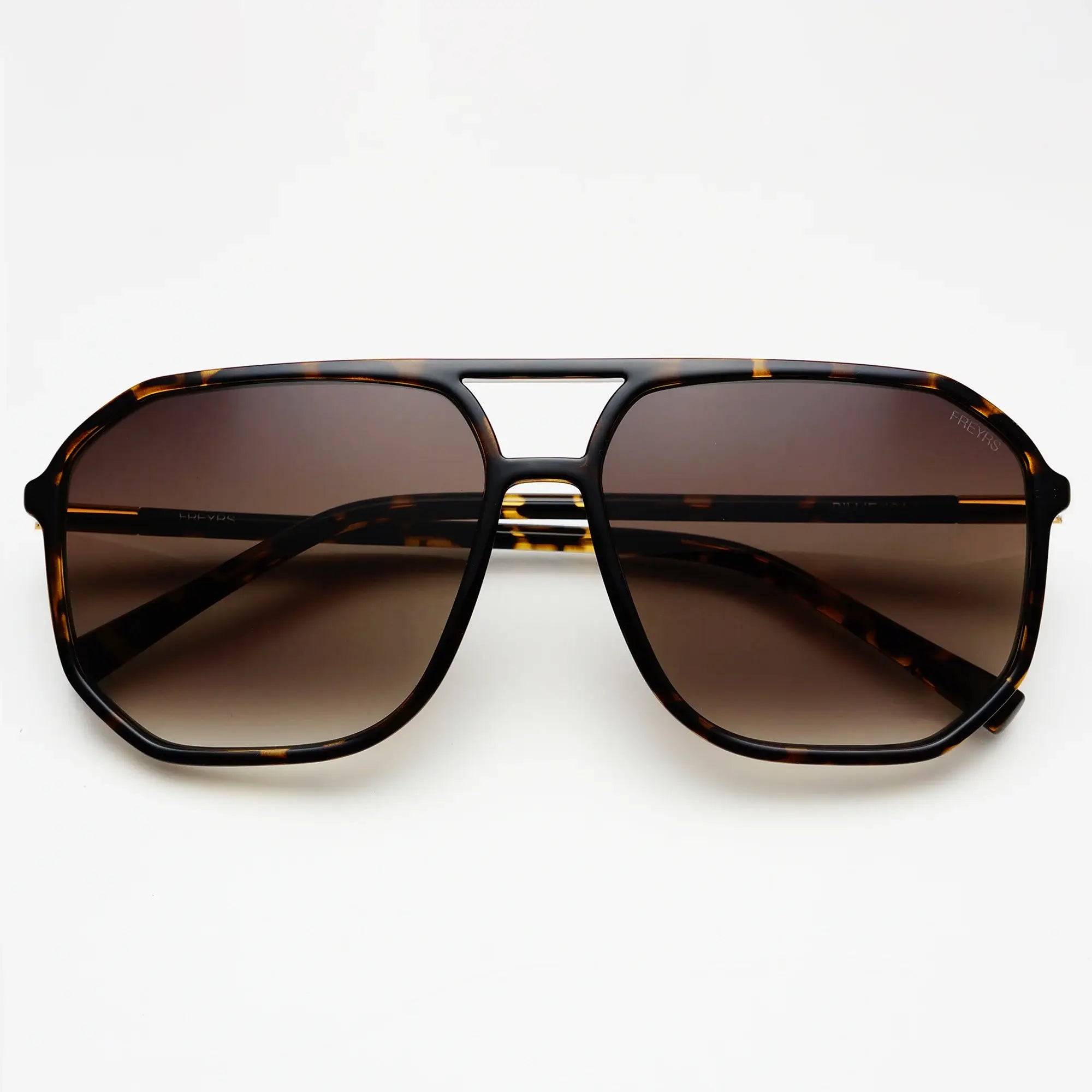 Billie Unisex Aviator Sunglasses: Tortoise