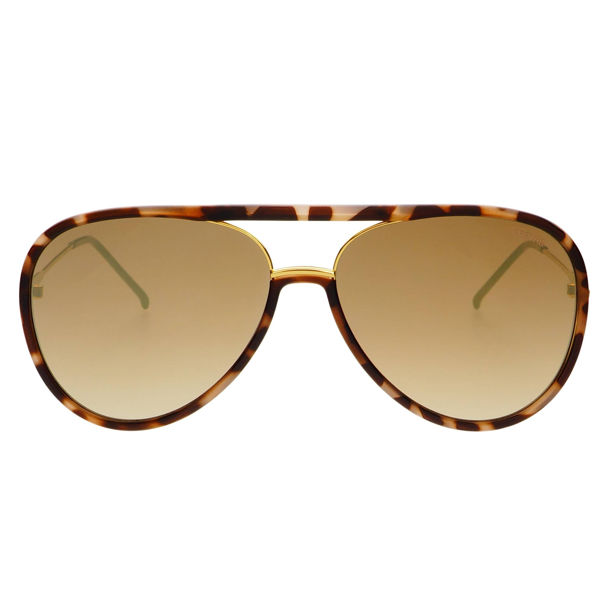 Shay Aviator Sunglasses Matte Tortoise/Gold Mirrored