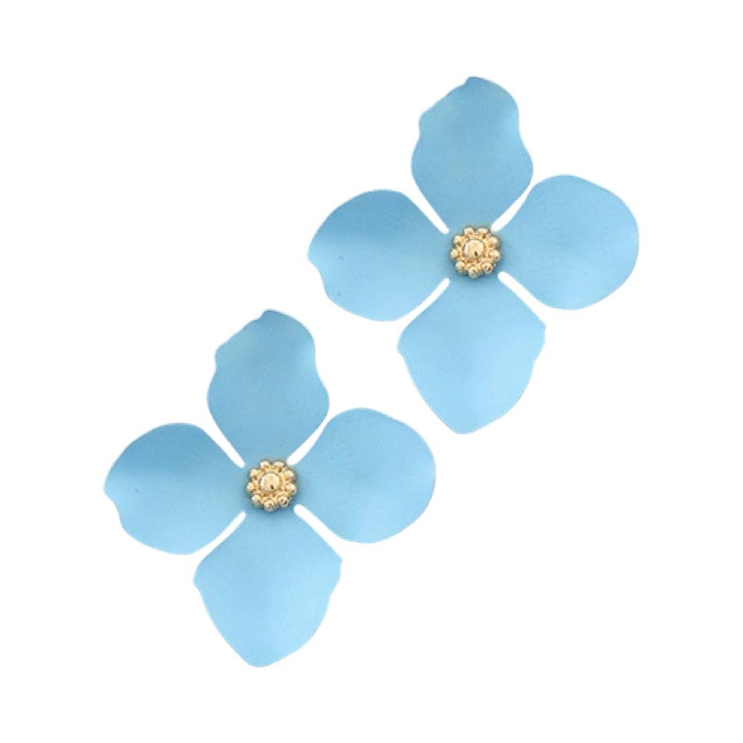 Light Blue Petal Earrings