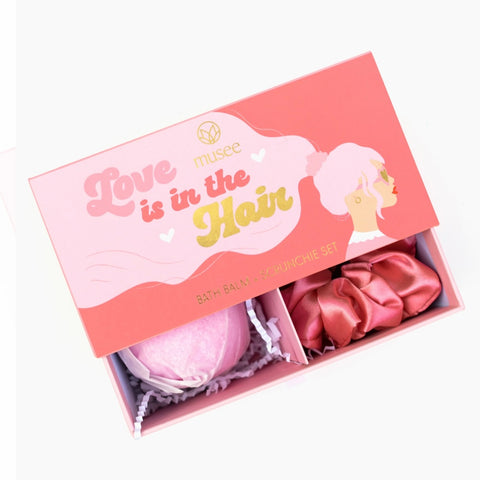 Love Is In The Hair Bath Balm + Scrunchies Set